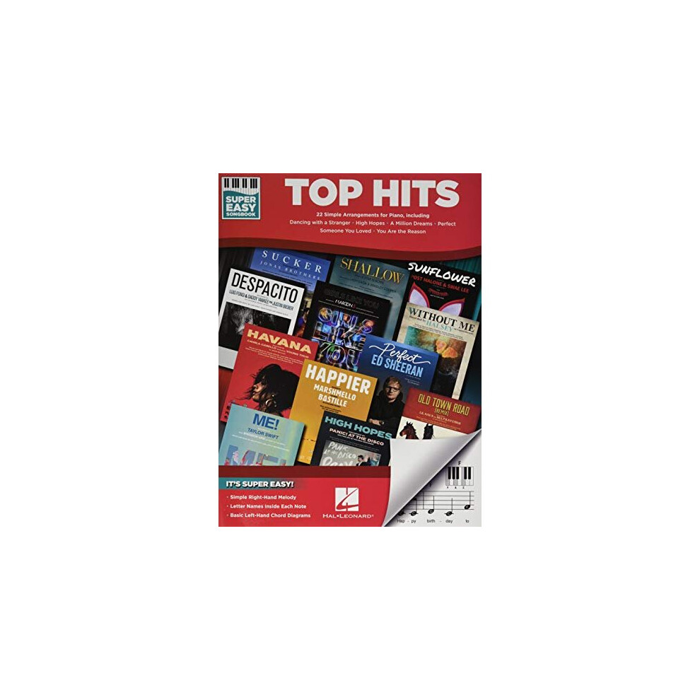 Hal Leonard Publishing Corporation Top Hits - Super Easy Songbook - Easy Piano
