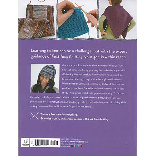First Time Knitting: The Absolute Beginner's Guide: Learn By Doing - Step-by-Step Basics + 9 Projects: 2 1