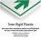 VSafety Fire Exit Arrow Left Sign - Landscape - 450mm x 150mm - 1mm Rigid Plastic 2