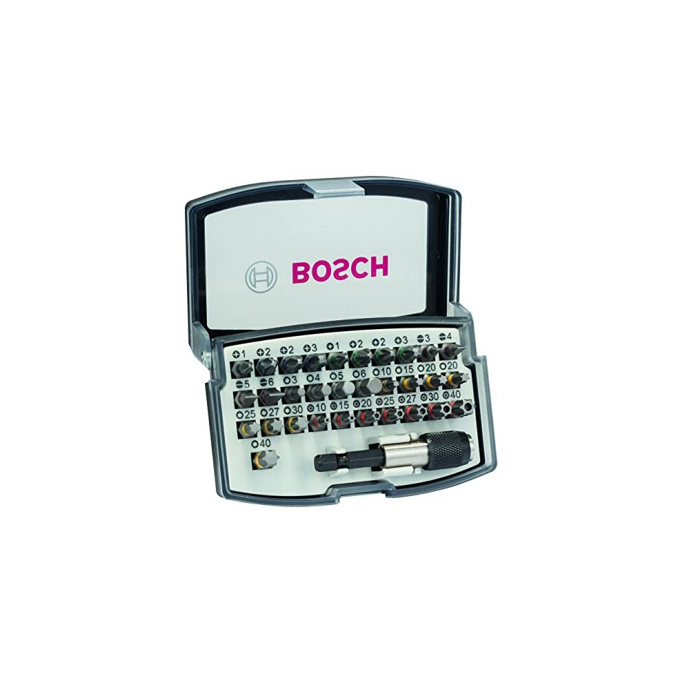 Bosch Professional 32 pcs. Screwdriver Bit Set Extra Hard (PH-, PZ-, Hex-, T-, TH-, S-Bit, Accessories Rotary Drill and Screwdriver)