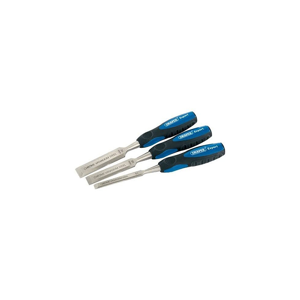 Draper 45865 Soft Grip Chisel Set, 3 Pieces , Blue