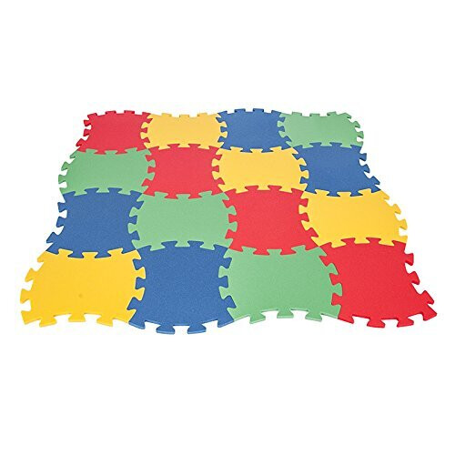 Laeto Tiny and Tikes 16 Pack Colourful Indoor Outdoor Square Soft Foam