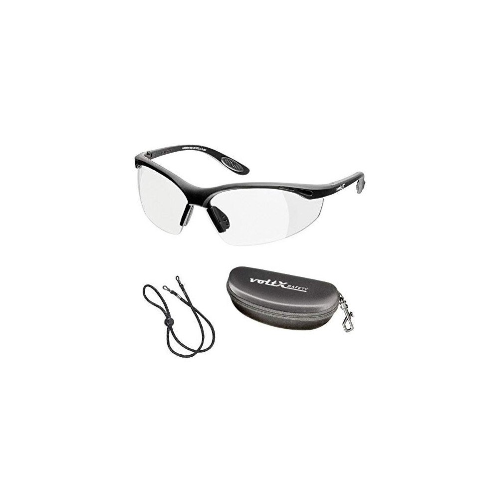 Voltx 'Constructor' Safety Readers (Clear +2.0 Dioptre) Full Lens Reading Safety Glasses Ukca & Ce En166f Certified With Safety Case - Wraparound 5060225833581