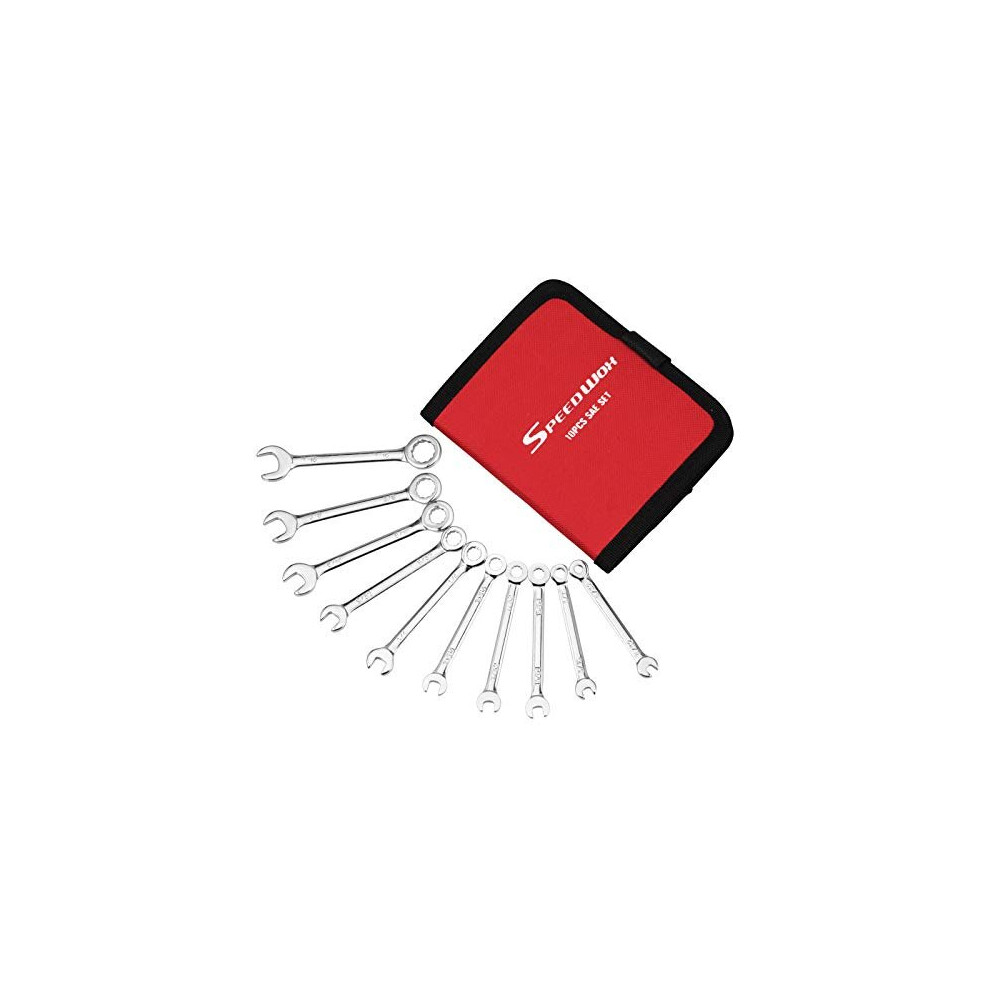Speedwox Mini Combination Wrench Set Sae Ignition Wrenches 10 Pcs Mini Wrench Set Standard 5/32-7/16"" Open And Box End Small Wrench Set With Portable 764595466541
