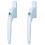 Yale Yale P-2YWHLCK40N-WH Universal Window Handles, fits Right or Left Handed windows, 40mm spindle, Lockable, Visi Packed, suitable for PVCu windows, 1