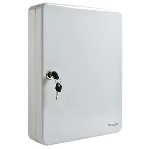 Sterling KC140 Locking Key Cabinet, Grey, 140 Hooks