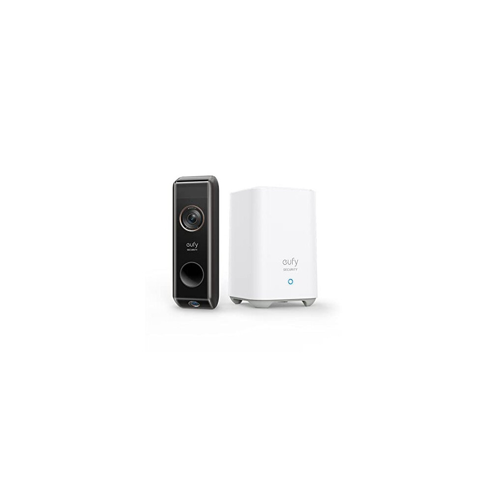 eufy Security Video Doorbell Dual Camera (Battery-Powered) with Homebase, Dual Motion Detection, Package Detection, 2K HD, No Monthly Fee, 16GB Local