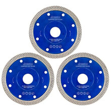 Diamond Saw Blade,3Pcs Super Thin Cutting Disc 115mm / 4.5in Porcelain Cutting Blade for Angle Grinder Tile Saw Cutting Porcelain Tiles Granite Marble