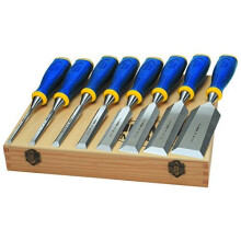Irwin 10507958 Marples MS500 Splitproof Bevel Chisel Set in Wooden Box, 8 Pieces