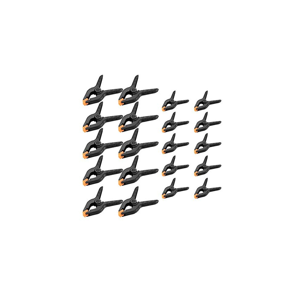 20 PCS Nylon Spring Clamps, Plastic Heavy Duty Spring Clips, Nylon Grip Clamps, Backdrop Clips for Photo Studio, Wood Working Projects, Home