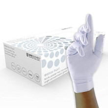 Unigloves White Pearl - 100 Disposable Nitrile Gloves - Medium