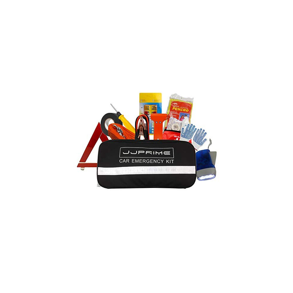Wss - Set Of 12 Ultimate Car Safety Driving Travel Kit Emergency Breakdown Road Safety Kit Eu Vehicle Car Van Caravan Warning Triangle Tools 5055929500334