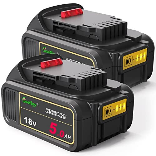 2 Pack Waitley 18V 5Ah DCB-184 Replacement Battery Compatible with Dewalt 18V Tools