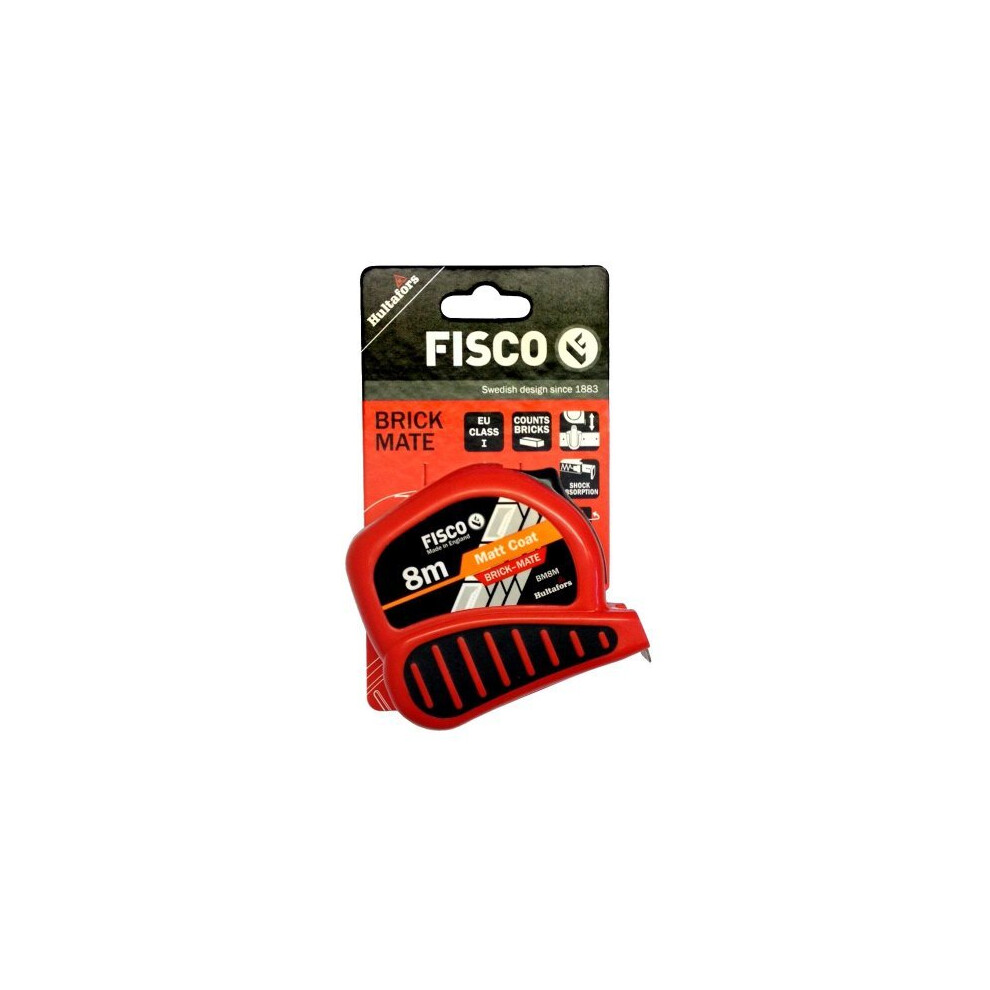 Fisco Hultafors 8M Brickmate Brick + Block Mate 8M Tape Measure 25Mm Wide Blade 5055664503768