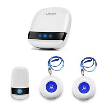 LIOTOIN Wireless Caregiver Pager Elderly Alarm Call Button Personal Alarm Call Bell For Elderly/Patient/Nurse call system (3 Waterproof Transmitter