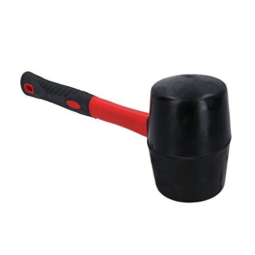 Toolzone 32Oz Rubber Mallet Fibre Handle Red and Black 2
