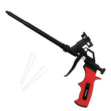 Foam Gun,Preciva Professional Foaming Gun Heavy Duty PU Expanding Foam Gun Spray Application Applicator Caulking Gun (Black)