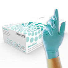 Unigloves Aqua Blue Pearl Nitrile GP0095 Examination Gloves - Multipurpose, Powder Free and Latex Free Disposable Gloves, Box of 100 Gloves, Aqua