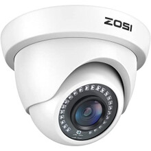 ZOSI 2.0MP 1080P 1920TVL Hybrid 4-in-1 TVI CVI AHD CVBS Security Surveillance CCTV Dome Camera, Weatherproof 80ft IR Day Night Vision For