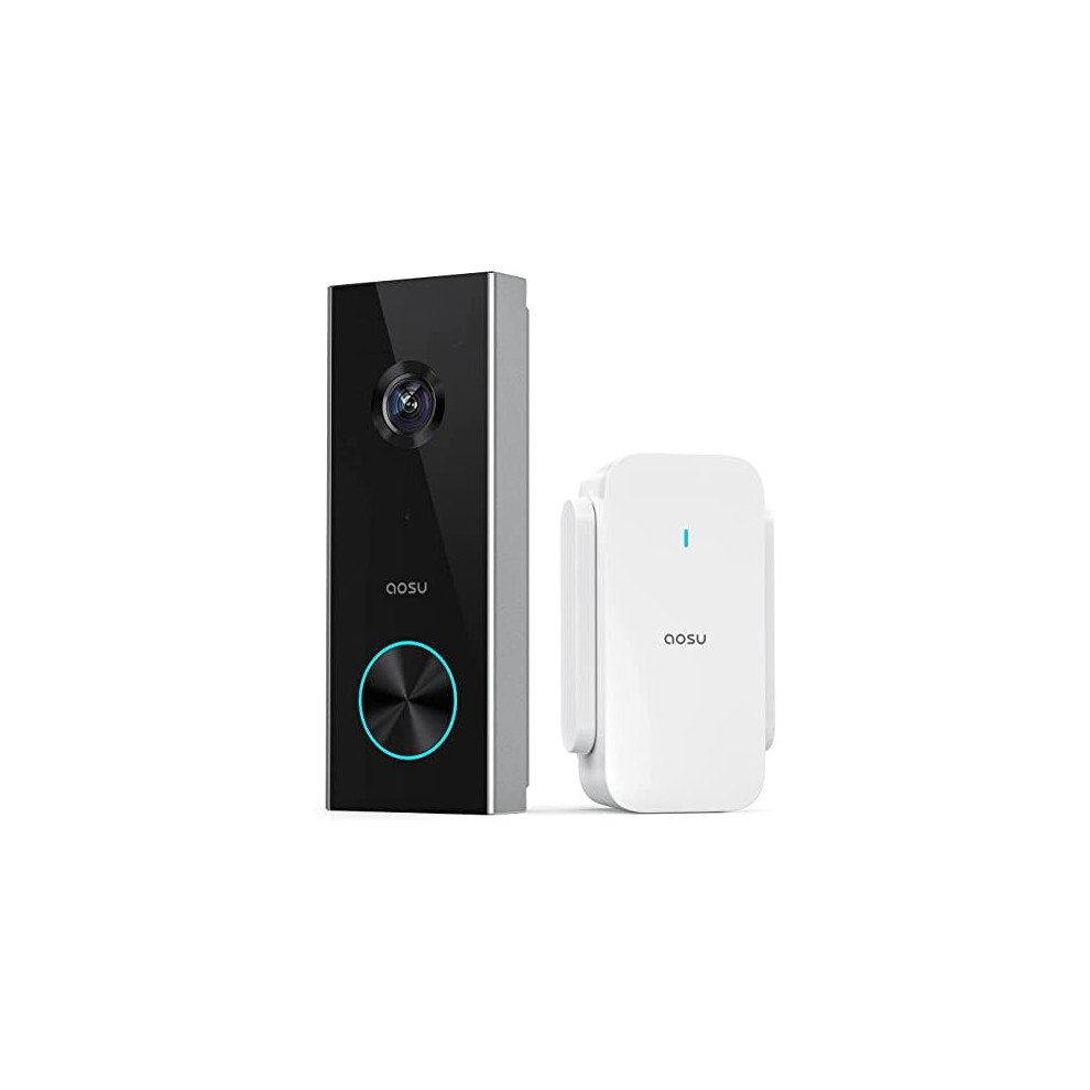 Aosu Video Doorbell Wireless Hd 2K Doorbell Camera With Chime, No Monthly Fees, Ai Detection, 120-Day Battery Life, Direct Video Calling, Voice