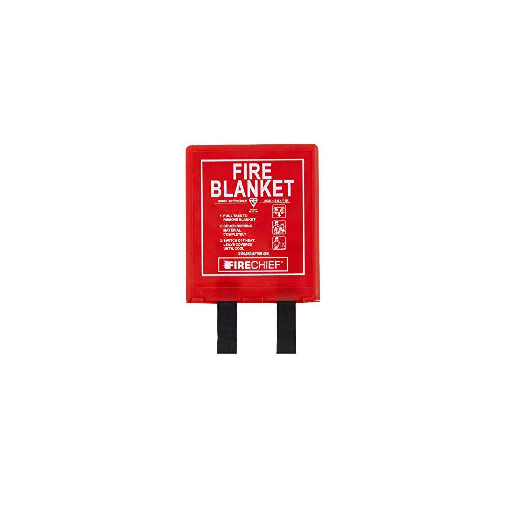 Firechief Bpr1/K100-P Fire Blanket, Rigid Case, 1.1 M X 1.1 M, Red 5055377956653