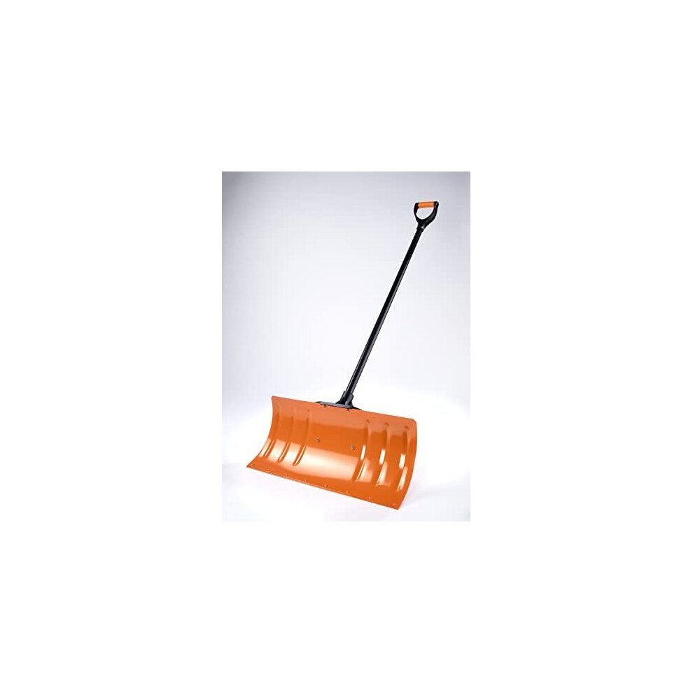 CRESCO Heavy Duty Wide Snow Shovel - 1.4m | Steel Shovel With Handle | Metal Scoop Suitable for Ice, Snow, Car Driveway Grit, Salt Spreader, or