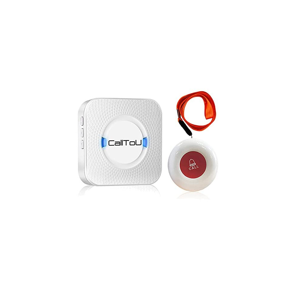 Calltou Wireless Caregiver Pager Receiver 1 Sos Call Button Suresafe Alarm Nurse Alert Patient Help System For Home/Personal Attention Pager 500+ Feet