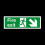 5x Fire Exit Arrow Right Down Sign 300mm x 100mm - Plastic Sign 1