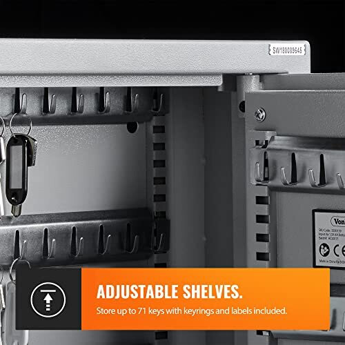 VonHaus Key Safe Wall Mounted Digital Key with Solenoid Lock and 71 Key Capacity