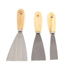 3 Piece Wallpaper & Paint Scraper Tool Set, Wooden Handle and Metal Blade, Perfect DIY Decorating Paint Removal Scraper Tool Set, Great for Filling,