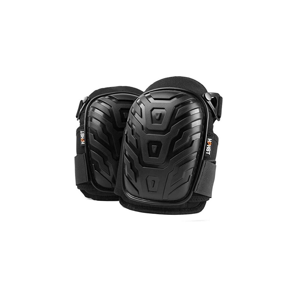 HPHST Professional Knee Pads Garden Knee Pads for Tiles Work Knee Pads with Sponge Padding for Gardening Construction Motorcycle and DIY (Black)