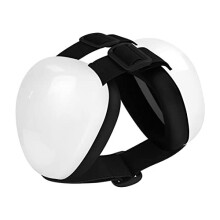 derYEP DHP03 Dog Earmuffs for Hearing Protection 29dB NRR Ear Muffs Noise Protection Calm and Sleep (Small, White)