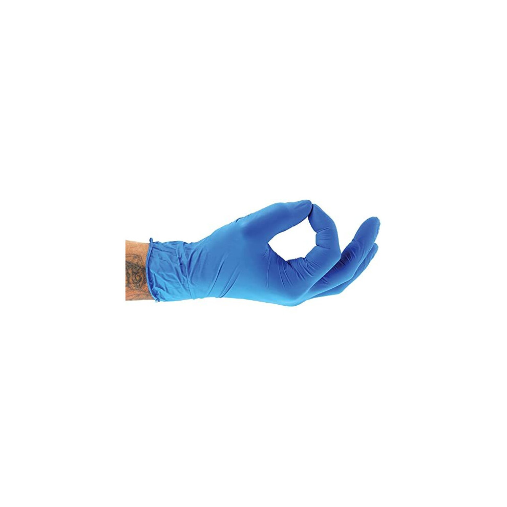 Nitrile Disposable Gloves, Powder Free and Latex Free Gloves, Rubber Free Gloves - Single Use Non-Sterile Protective Gloves for Medical Use, Cooking,