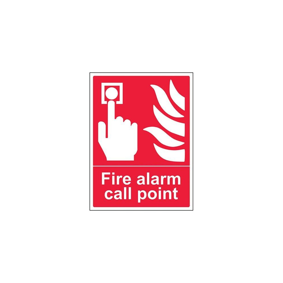 Vsafety Fire Alarm Call Point Sign - Portrait - 300Mm X 400Mm - 1Mm Rigid Plastic 5054495576675