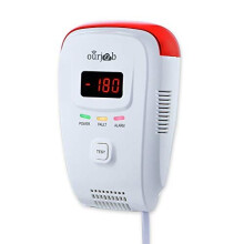 Gas Alarm Detector-Ourjob, Home Use Propane Butane Methane Gas Monitor, Plug in Combustible LPG/Natural Gas/Coal Gas Leak Sensor, Voice Prompt, Strobe