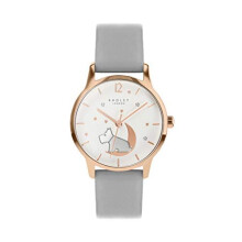 Radley Star Gazing Ladies Ash Soft Calf Leather Strap Dog in Moon Watch RY2950A
