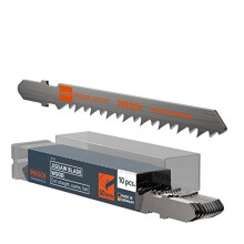 Presch Jigsaw blades Wood 10 pcs. (Fast, straight) - Rapid, straight cut (5-50mm) - Durable T-shaft saw blades for all jigsaws - saw blades for