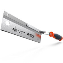 Presch Fine Tooth Saw 250mm - Cranked Dovetail Saw with Reversible Handle - Handsaw for Wood, Plastic, Craft and Carpenters - Flush Cut Saw