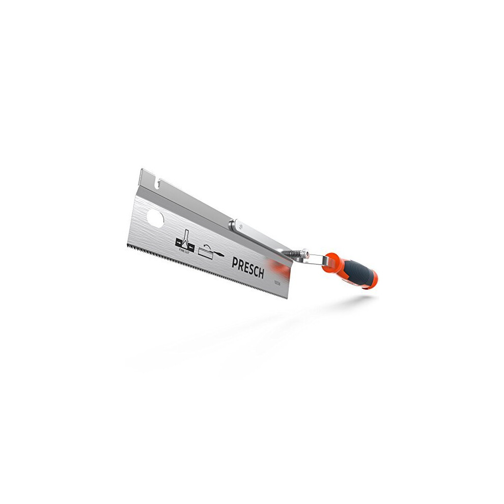 Presch Fine Tooth Saw 250Mm - Cranked Dovetail Saw With Reversible Handle - Handsaw For Wood, Plastic, Craft And Carpenters - Flush Cut Saw 4260465136522