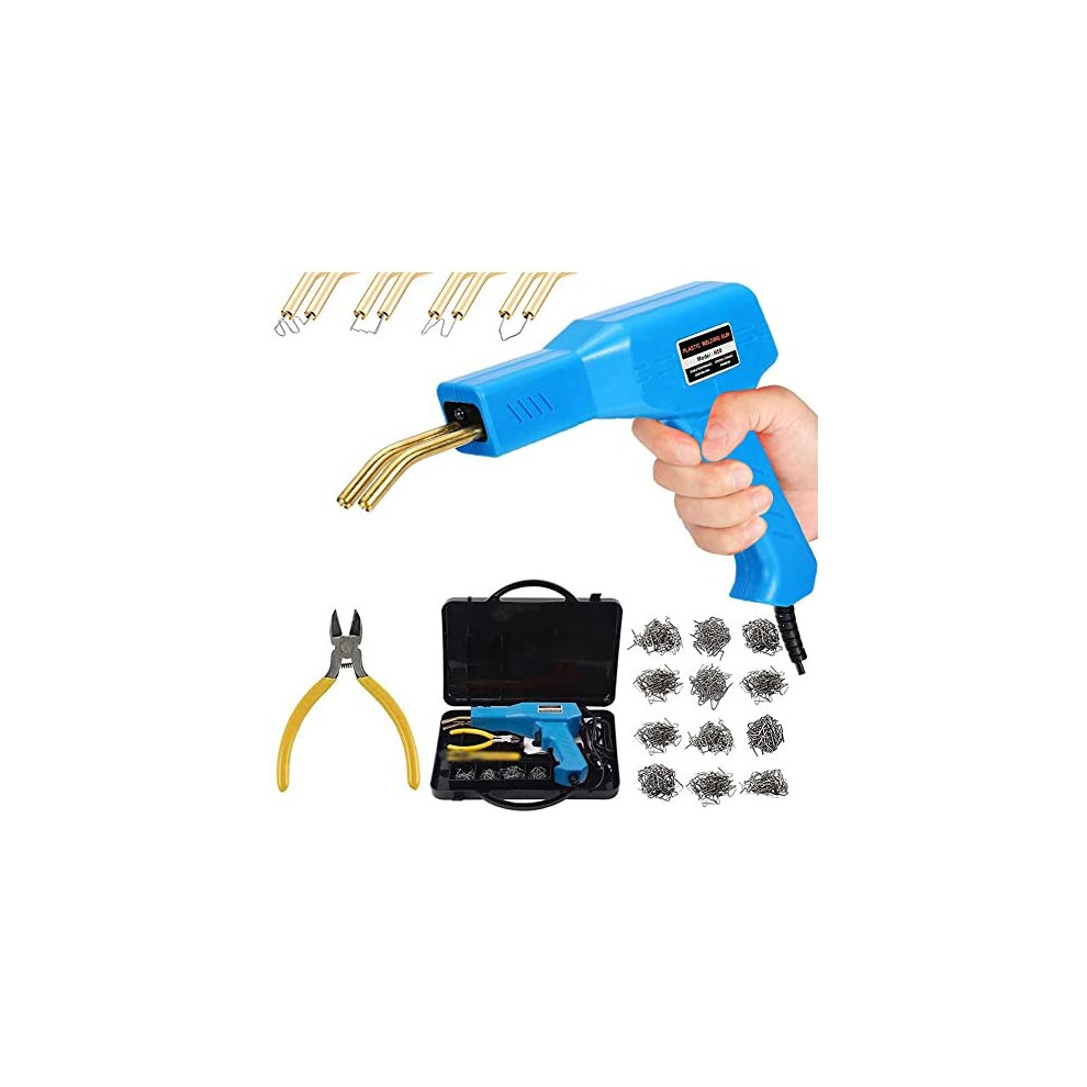 Hot Stapler Plastic Welding Machine, 50W Car Bumper Crack Repair Kit, 600pcs Plastic Welder for Repairing Broken Plastic/Car Fender/Car Parts, with