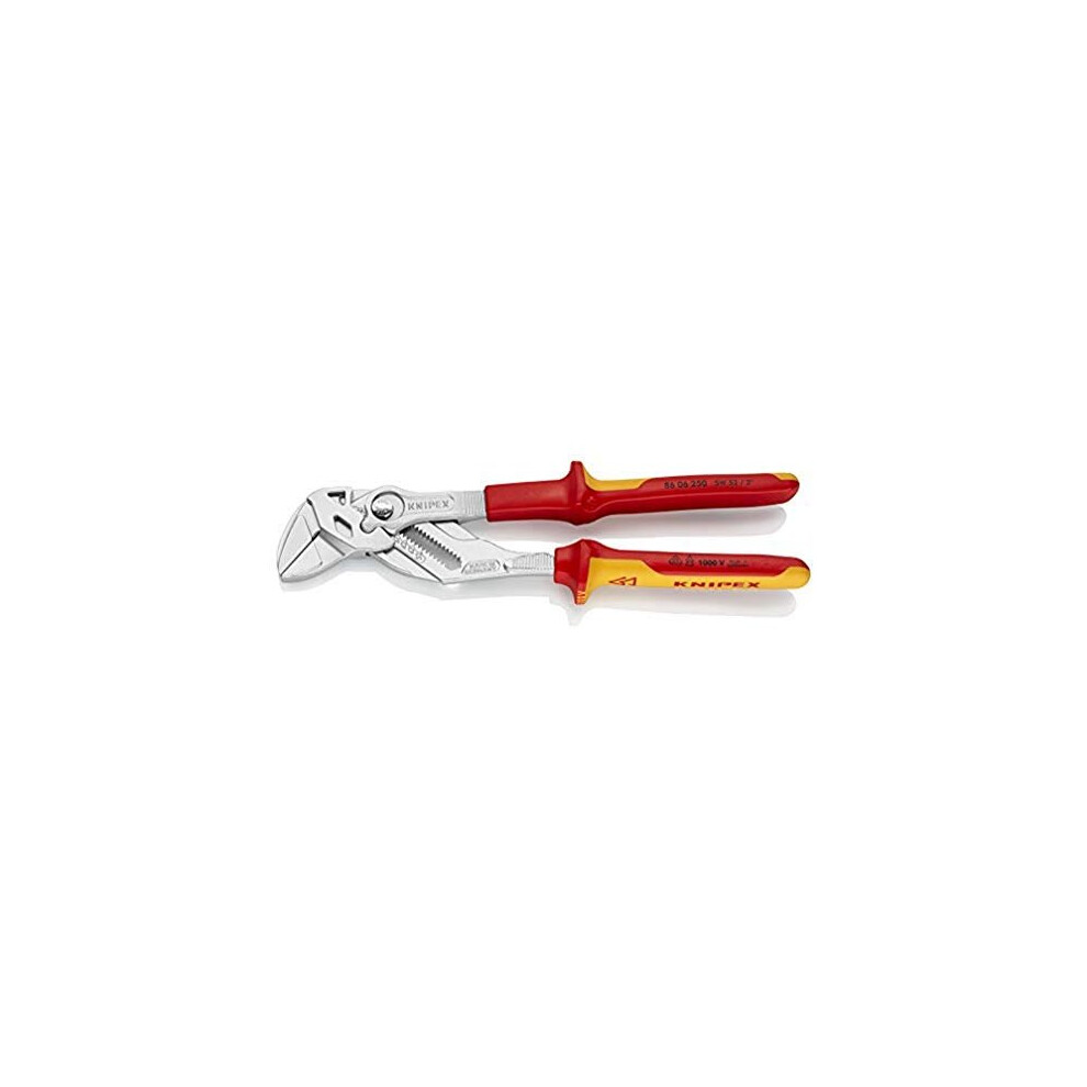 KNIPEX Pliers Wrench pliers and a wrench in a single tool 1000V-insulated (250 mm) 86 06 250