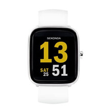 Sekonda Motion 36mm Smart Watch with Heart Rate and Sleep Monitor, Daily Activity, Sports, Music, Weather & Message Functions, with Rubber Strap.