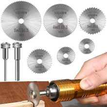 8Pcs Rotary Drill Saw Blades, Steel Saw Disc Wheel Cutting Blades with 1/8" Straight Shank Mandrel for Drills Rotary Tools (Power tools are not