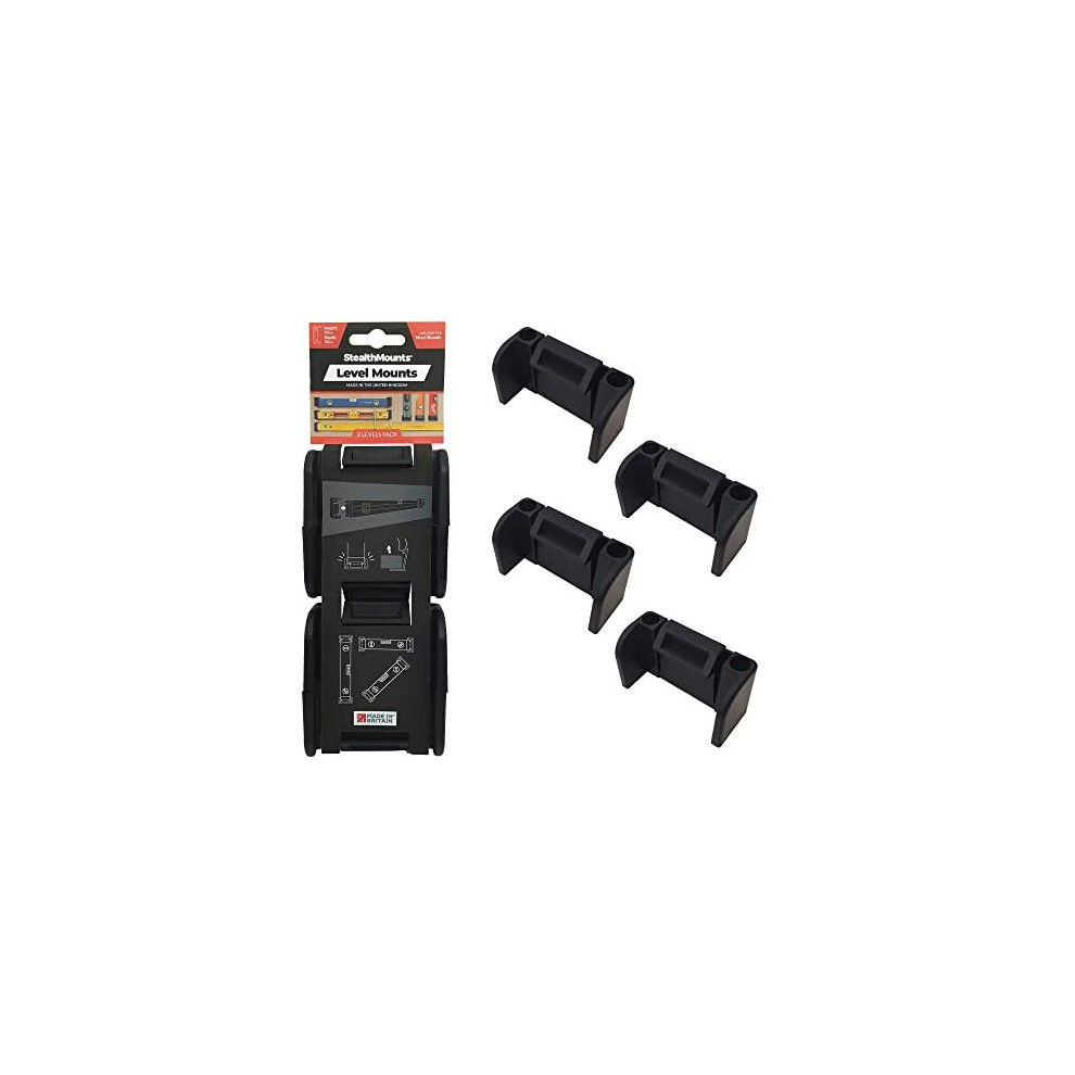 Stealthmounts Universal Level Holder | Locking Level Mount Storage Clips All Brands (2 Pack) 850041544106