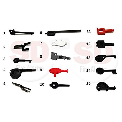 Fire Alarm Engineers Pack - 15 Call Point Test Keys