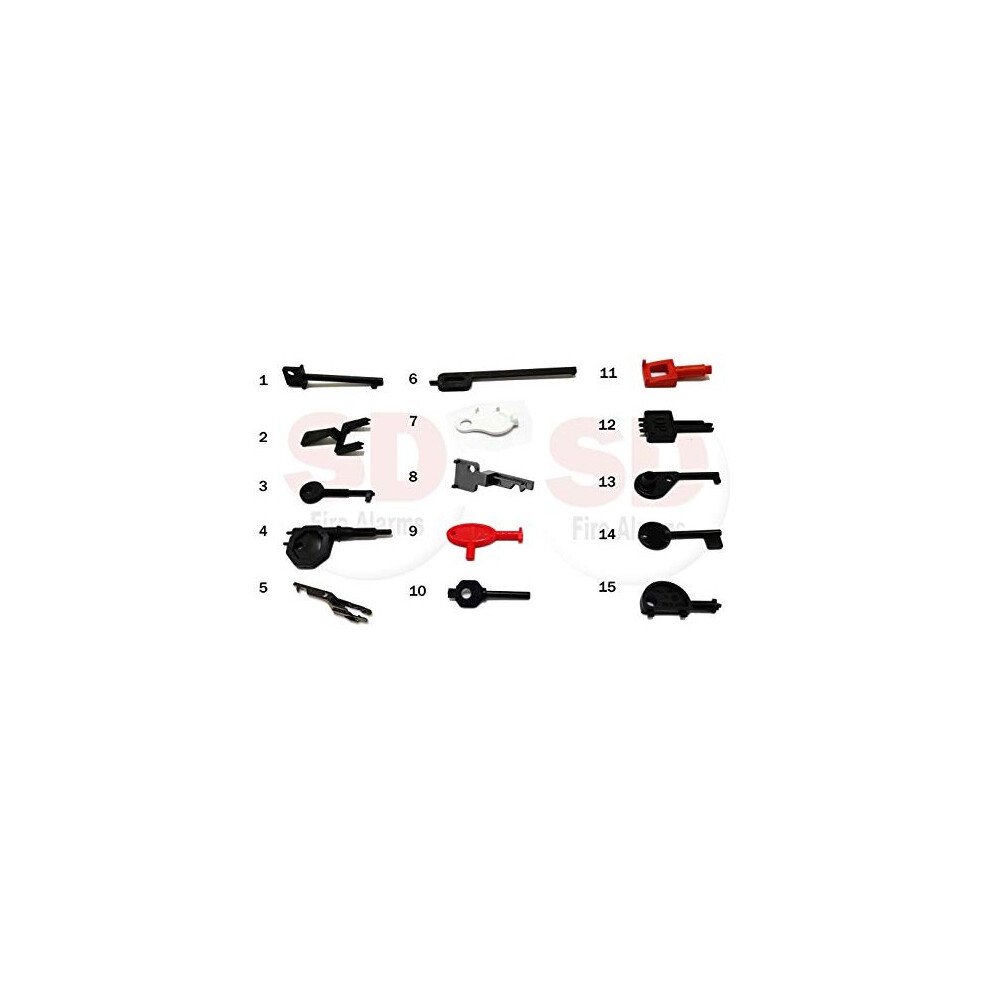 Fire Alarm Engineers Pack - 15 Call Point Test Keys