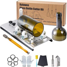 Kalawen Adjustable Glass Bottle Cutter Kit DIY Tool, Stainless Steel Cutting Machine Set for Wine, Beer, Liquor, Whiskey, Alcohol, Champagne, Soda