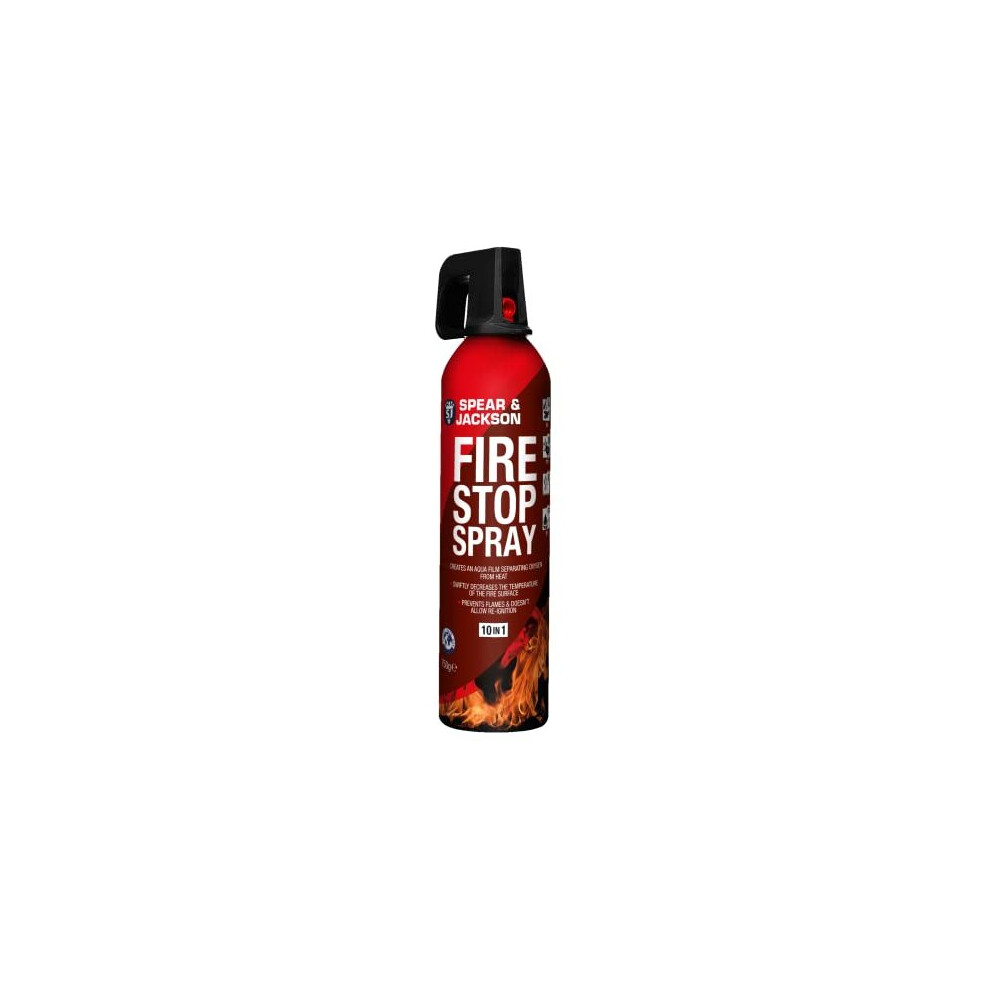 Spear and Jackson - 750g Fire Stop Spray - 10 in 1 fire extinguisher - Non-toxic, and stain-resistant, (SJ6667)
