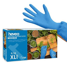 Hevea Disposable Nitrile Gloves, 1 X 100, Size XL