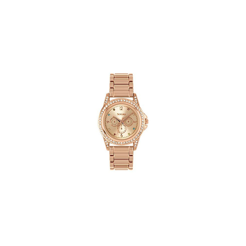 Tikkers Girl's Analogue Quartz Watch With Stainless Steel Strap Atk1053